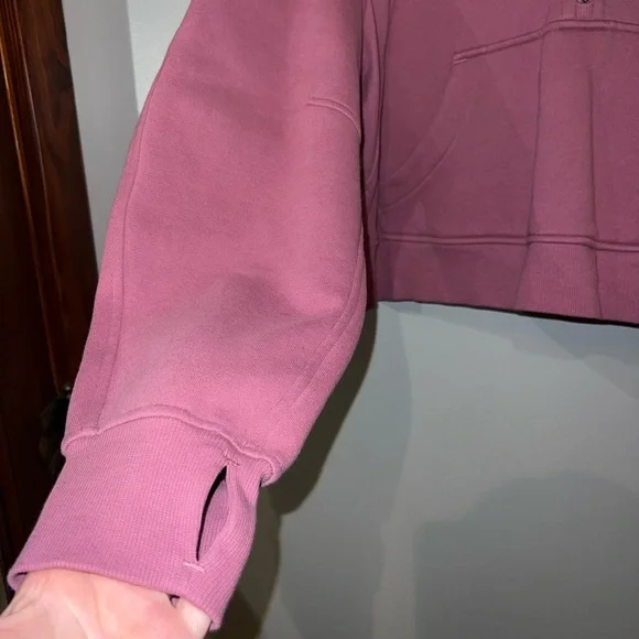 Lululemon Scuba Oversized Half Zip Cropped Hoodie - Picture 3 of 7